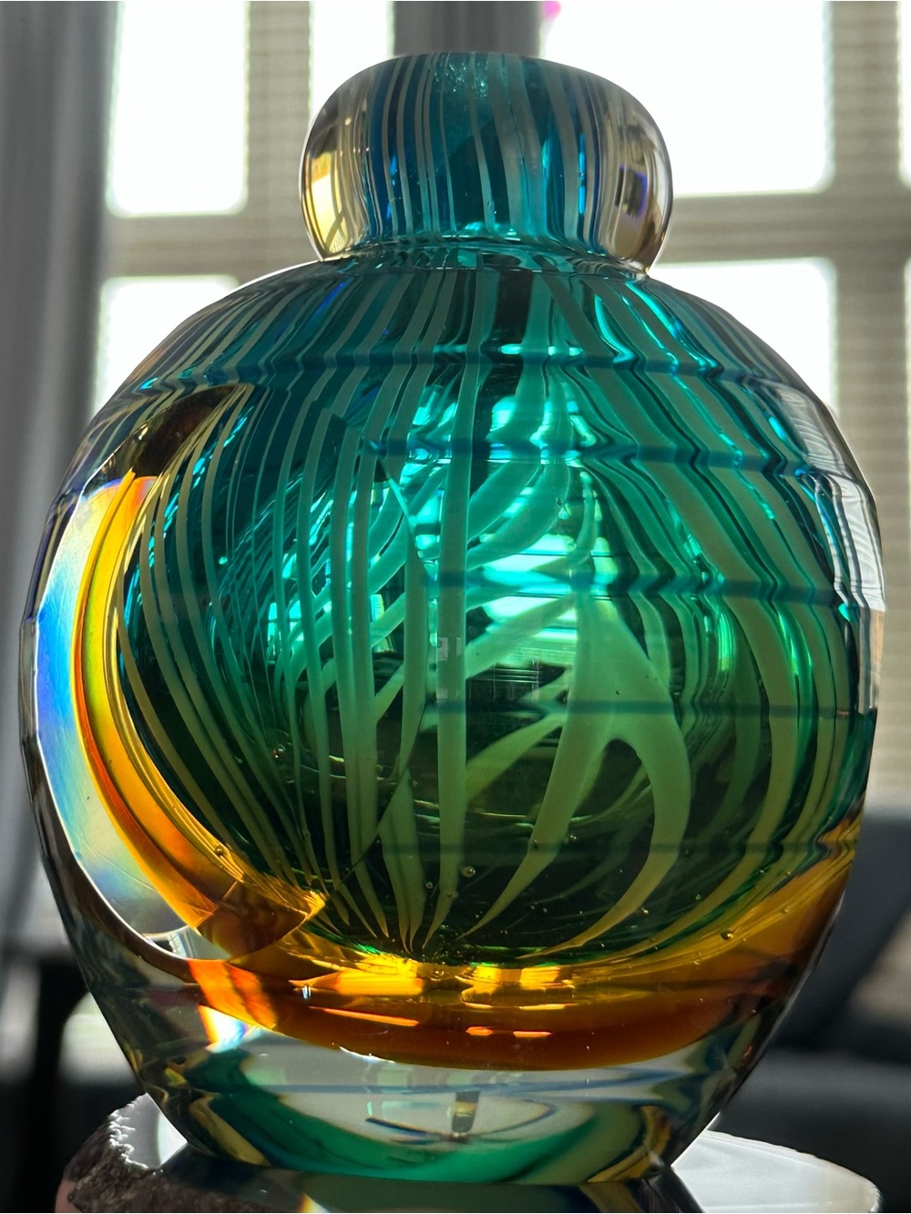 Vintage Formia Murano post-modern hand-blown art glass - Sommerso techniques